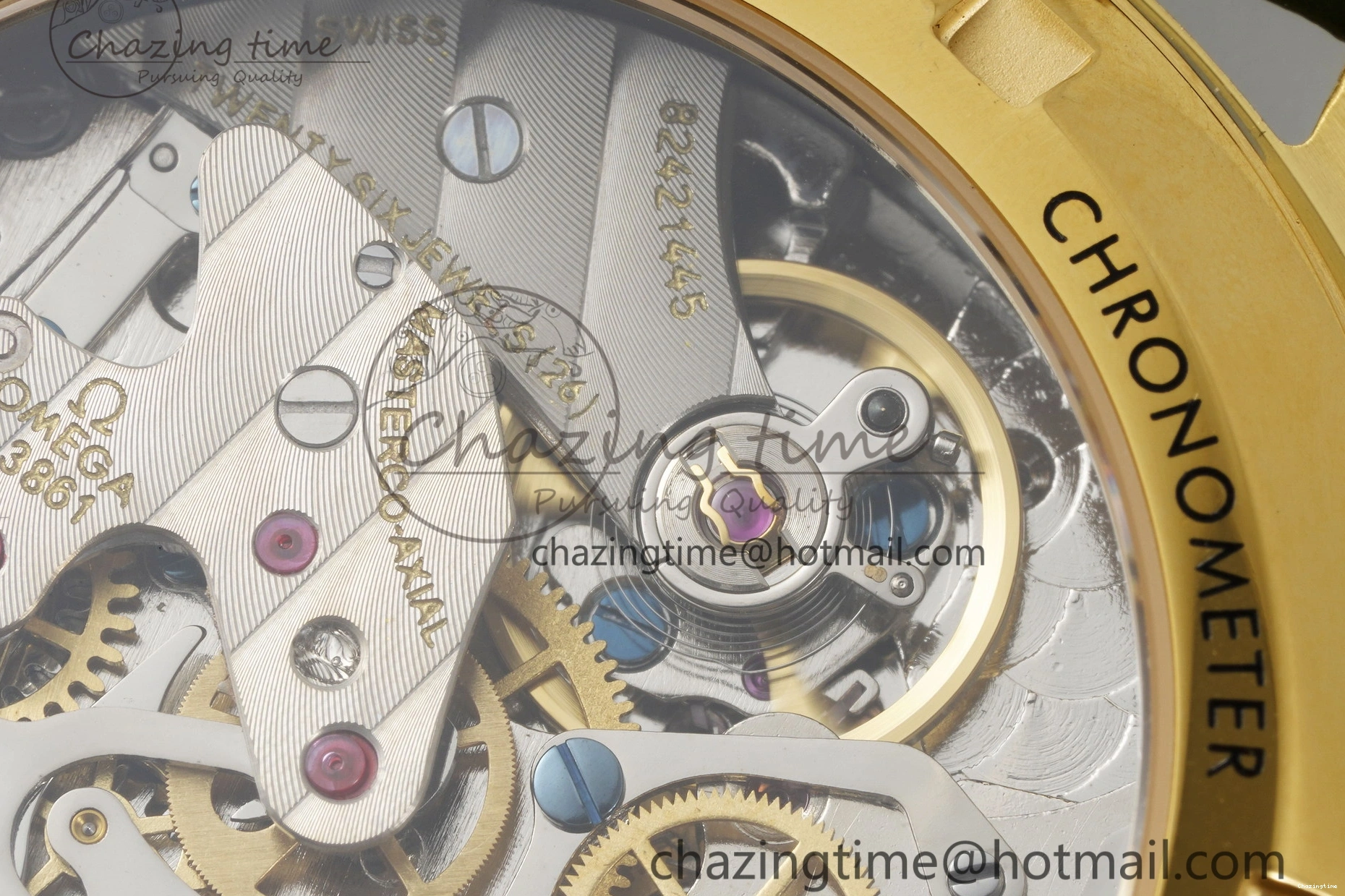 0404 Speedmaster Moonwatch in Moonshine Gold YG RMF Best Edition Green Dial on Green Leather Strap Manual Chrono EasyCare 7832